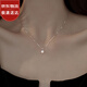 Senqi 925 Silver Necklace Freshwater Pearl Necklace Women's Light Luxury High-end Clavicle Chain Christmas Gift for Girlfriend and Wife Single Freshwater Pearl Silver Necklace L1987