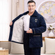 Suiyue Pyjamas Herren Winter verdickter Velvet Vaters dreischichtige Baumwolljacke Koralle Samt warme Heimkleidungskleidung für mittlere Alters und ältere Menschen N9921M Graumilch Velvet Upgraded Dicked XL Code (120-140jin [Jin gleich 0,5 kg]))
