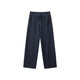 PEACEBIRD Shopping Mall Same Style 2025 Winter New Warm Velvet Scimitar Casual Pants Women A1GBF4327 Navy Blue S 155