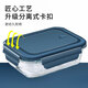 Picking the painting of high borosilicate glass lunch box 680ml*2 pieces Refrigerator storage box Office worker microwave oven heating lunch box