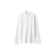 MUJI women's raised rib knit half turtleneck long-sleeved T-shirt base layer for winter BBD93C4A white S