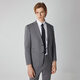 HECHTER suit men's 100% wool suit spring and autumn business formal wear comfortable and easy to care for men gray (trousers) 50