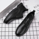 LWOK new leather shoes men's trendy men's shoes casual shoes fashion business shoes men's British formal shoes Korean style leather shoes 9920 black (four seasons) 43