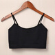 Ji Yafu without breast pads, sports underwear, bottoming straps, tube top, anti-exposure, half-length short navel-baring vest, women's cotton, black, one size fits all (good quality - high elasticity)