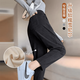 Ceium Kifmim cigarette pants for women autumn and winter 2026 new casual spring and autumn petite chenille granny pants plus velvet radish sweatpants gray non-velvet nine-point pants S recommended 80-100Jin Jin equals 0.5 kg