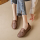 
Kanglibi genuine leather soft sole mother shoes single shoes middle-aged and old comfortable and not tired leather shoes middle-aged and old young and non-slip women's shoes spring and autumn style 677 hole style bean paste color mother comfortable and good shoes 38