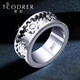 Ruofei platinum ring men's pt950 men's platinum gear ring personalized design rotatable platinum men's plate ring platinum gear ring No. 20 25-26 grams