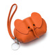 GLORZD [Capa de la capa superior real] Boletía de cupón de elefante de bebé Bolsa Hembra Bolsa Male Bag Capper Lipstick Bolsa de almacenamiento Bolsa de moneda de Goose Amarillo