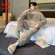
Catman (MiiOW) coral velvet pajamas for men in autumn and winter plus velvet thickened winter teenager boys home clothing set 2025 new style warm velvet 12004 L (recommended 165-172 high, 100-130Jin [Jin equals 0.5 kg] heavy