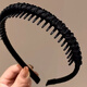 Women's short hair band with toothed hairband pressing hair card for washing face with elderly old lady hair clip black