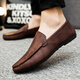 Woodpecker 2025 youth summer versatile Korean new lazy bean shoes trendy casual men's loafer shoes with one foot D838 black 40