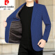 皮尔卡丹（pierre cardin）2024春秋季新款男士西服修身韩版商务正装中年免烫小西装外套 蓝色610 180/XL(135-150斤)