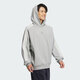 Adidas pour hommes et femmes Vêtements ST 3ST WRM HOOD Couple de Sports et Sweat-shirt à manches longues à manches longues décontractés JI6636 / Grain chinois de chanvre M M