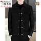 Woodpecker (TUCANO) 2024 autumn and winter new men's casual fashion lapel letter jacket versatile trendy jacket 826 khaki - plush XL (135-150Jin [Jin equals 0.5 kg])