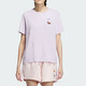 Adidas Adidas Camiseta deportiva de cuello redondo de manga de verano de manga corta para mujeres