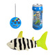 
Dubihuang remote control submarine mini simulation shark yacht long distance remote control fish tank water tank children water toy 10cm black blue shark