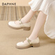 Daphne French Mary Jane Women's Shoes 2025 New Summer Light Mouth Single Smase Wind Wind Wind Slow Sole Tacones Tacones altos zapatos de cuero Color de albarico