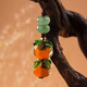 Jing Nian Everything Ruyi Glazed Persimmon Mobile Phone Chain Lanyard Retro Chinese Style Persimmon Leaf Youcheng Key Pendant Pendant Jewelry Persimmon Ruyi 1 Pack