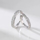 Luruo PT950 platinum couple ring niche design platinum ring plain ring open wedding ring Valentine's Day gift for girlfriend, platinum galaxy ring pair (live mouth adjustable)