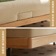 Cama de madera maciza original Moderna cama doble simple cama de roble tatami sin cama para la cabeza de apartamento pequeño lado de lado lateral cama l701y 1.2*2.0 metros - roble de una cama soltera - color de madera log