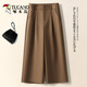 Pant de pics de pic pour les pantalons d'été pour femmes, petite petite personne avec une taille haute tombant et un pantalon de pincement droit de printemps et d'automne 9923 # Black XL 29 [116-125jin [Jin est égal à 0,5 kg]]]