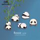 Panda brooch, Chinese style national treasure, cute plush pin, metal badge, bag, clothing accessories, panda bamboo chain