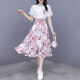 Yoekbird Vestido de gasa dulce francesa para mujeres en verano 2025 Nuevo temperamento Falda floral que abraza el set de dos piezas 9767# Blue Original Spot Set s