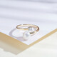 Exclusive on the whole network, women's simple and adjustable ring, 14K gold, freshwater pearl 6-7MM, exquisite gift box, freshwater pearl 6-7MM, 14K gold, simple ring