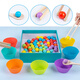 
Beimuhui (beimuhui) Children's digital toys Montessorius early education beads puzzle math enlightenment teaching aids quantity and color matching Activity time Digital enlightenment cognitive board + 56 round beads + clip chopsticks