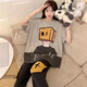 Junjunsui dimei pyjamas für Frauen reine Baumwolle kurzärmelige Hosen Frühlings- und Herbst-Cartoon-Frauen große Größe 200 Jin [Jin entspricht 0,5 kg] Sommerstudent Home Clothing Set Kurzlänge-WB-671 Dingdang Cat 3xl große Größe (170-200 Jin [Jin Equals 0,5 kg])))