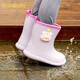 Balabala children's rain boots 2024 new baby boy rubber overshoes soft sole non-slip outer waterproof shoes for boys and girls rain boots for children purple inner length 16cm (160) suitable for foot length 15cm