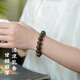 
Dalong Natural Dala Dried Agarwood Bracelet Sinking Water-grade Genuine Arts Black Oil Old Material Single-Circle Buddhist Bead Bracelet Gift for Men and Women GDL12027