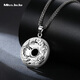 Miss JuJuMiss JuJu platinum pendant for men pt950 platinum dragon and phoenix safety buckle pendant ring necklace for women, weight 2.9-3.1g + with black leather rope