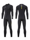 1.5/3MM one-piece wetsuit, warm sea swimsuit, paddleboard, windsurfing, motorboat rescue, cold-proof wetsuit, 1.5MM black men's hands and feet, no zipper, knee wear-resistant, L