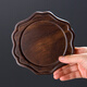 Liexuan ebony solid wood pot holder tea tray tray dry soaking table purple sand teapot pad pot base household kung fu tea set small ebony pot holder lace