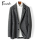 Ferrik Luxus doppelseitiger Wollmantel Herren 2025 Herbst und Winter Neue Mode Casual Windbreaker Jacke vielseitig bequemes Mantel hellbraun m