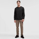 Lululemon Textured Henley Men's Henley Shirt Cotton Blend Soft Breathable Long Sleeve Pullover Black/Black XS