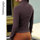 Fansheng Yoga Running Fitness Clothing für Frauen Schlankes, hüftgeschuhes kurzärztes, langärmeliges nacktes elastische Sportjacke Jacke Strickjacke FC12858 Sandelholz XL