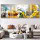 Sanqihu maßgeschneidert für leichte Luxus Wohnzimmer Dekoration Malerei Sofa Hintergrund Wandmalerei Mural Malerei Fulu Landschaft Triptycharchatchatmosphärische HJ-3893-Smooth Segel für 2-2,5 Meter Sofa 40*60 m auf beiden Seiten geeignet