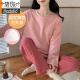 El pijama modal con almohadilla en el pecho para mujeres, primavera y otoño de algodón de manga larga de cuatro estaciones contra la exposición se puede usar fuera de ropa para el hogar.