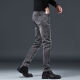 
AEMAPE American Apple high-end jeans men's slim straight summer thin elastic small feet casual long pants men 1049 grey regular size 32 size waist circumference 2 feet 5 suitable for 130-140Jin [Jin equals 0.5 kg]