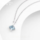 KARZUMYA necklace for women, minimalist style, aquamarine square pendant, clavicle chain, high-end Valentine's Day gift, birthday gift for girlfriend, Ultimate Aquamarine Necklace