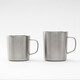 MUJI stainless steel double-layer mug large capacity male and female office student water cup tea cup coffee cup silver 490ml