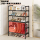 Simple shoe rack at the door of the rental house, sturdy and special price multi-layer storage rack for home students multi-functional storage rack shoe cabinet 4 layers black 80CM long