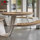 Restaurant à table ronde en plein air, café, chaise de parc de loisirs en plein air, meubles de table de hall et de chaise de l'hôtel Courtyard, chaise simple en dossier 2300 * 600 * 840