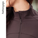 Fansheng Yoga Running Fitness Clothing für Frauen Schlankes, hüftgeschuhes kurzärztes, langärmeliges nacktes elastische Sportjacke Jacke Strickjacke FC12858 Sandelholz XL
