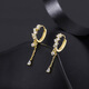 Lipan s999 sterling silver sparkling diamond drop earrings for women new earrings tassel earrings cold trend earrings Christmas gift 999 sterling silver earrings exquisite gift box + pair
