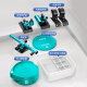 2025 new 718 full set of seatable fishing boxes multi-function ultra-light and super hard corner accessories 26L 26L 718 backrest model blue [Package 5]