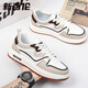 New Balance 2025 Sommer Extra-großer Größe Brettschuhe National Trend Mesh Schuhe Sport Casual Schuhe Plus Größe Fat Herren Schuhe kleine weiße Schuhe 6169 Weiß und Schwarz 47