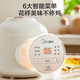 Midea electric stew pot, water-proof stew pot, multi-functional electric casserole, white porcelain inner pot, anti-dry mini electric stew pot, bb pot, baby food supplement pot, ceramic stew pot, steaming stew pot, anti-scald handle DZE1066 1L